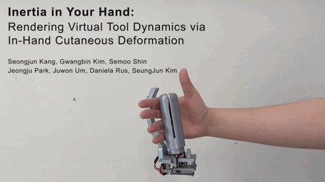 Inertia in Your Hand: Rendering Virtual Tool Dynamics via In-Hand Cutaneous Deformation