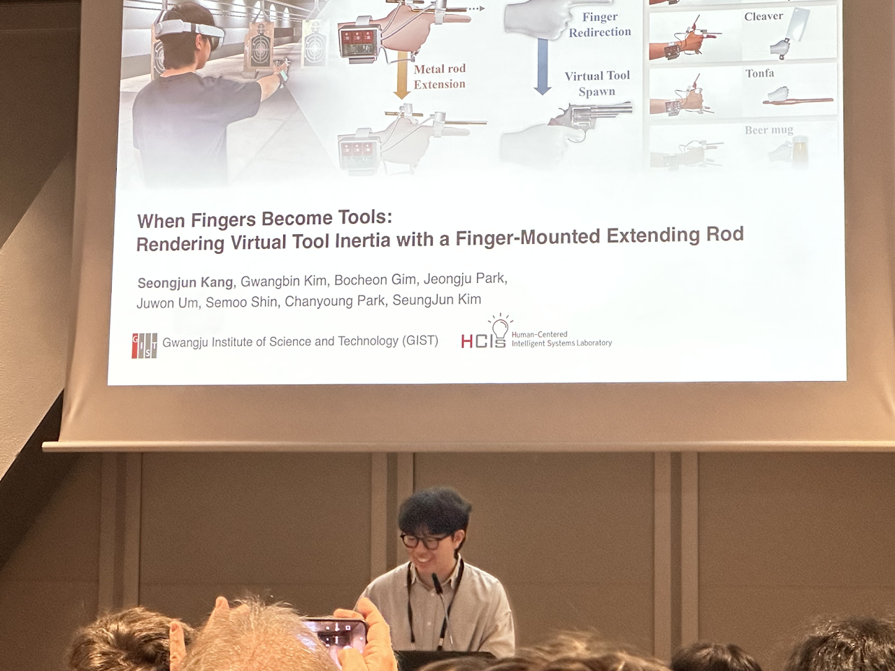 Presentation of When Fingers Become Tools at CHI 2026.